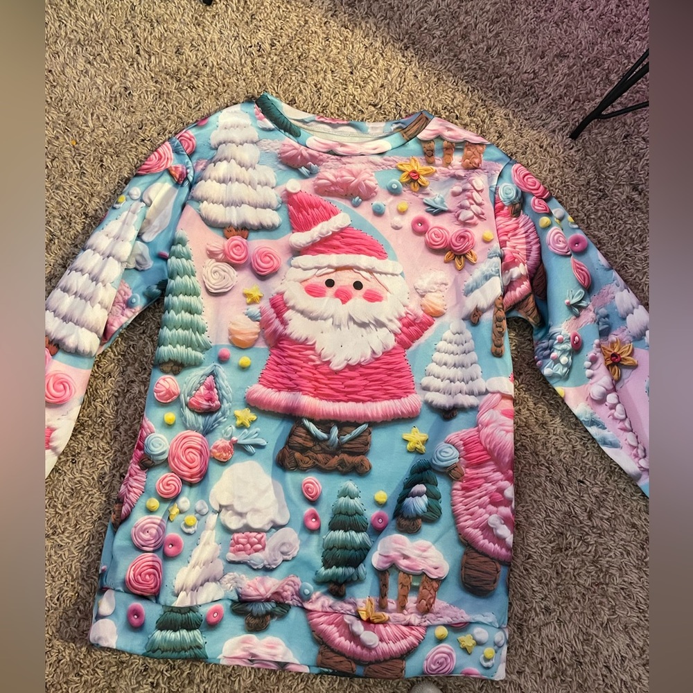 Cute pink ugly sweatshirt for Christmas size small
